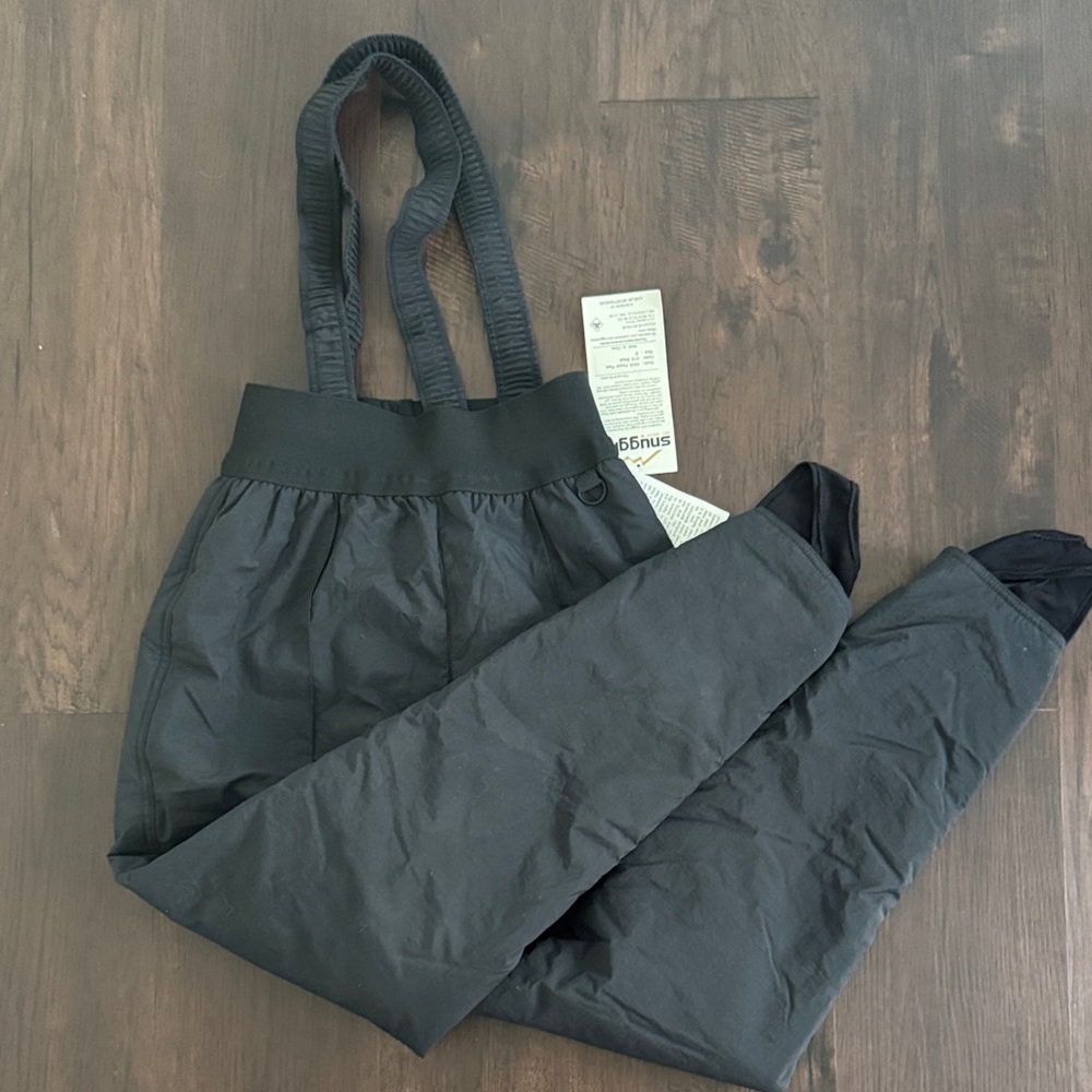 SNUGGLER SKI WEAR WOMEN PENCIL SNOW PANTS BLK REMOVABLE SHOULDER STRAPS GORPCORE